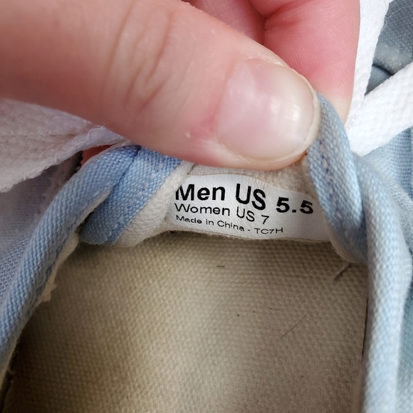 Light Blue Low Top Vans - Picture 4 of 6